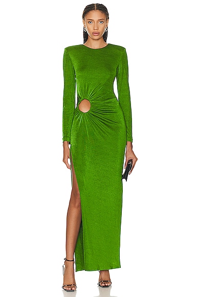 Gwen Long Sleeve Maxi Dress in Green