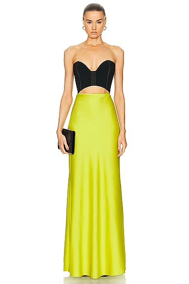 Pina Corsetry Inspired Strapless Maxi Dress