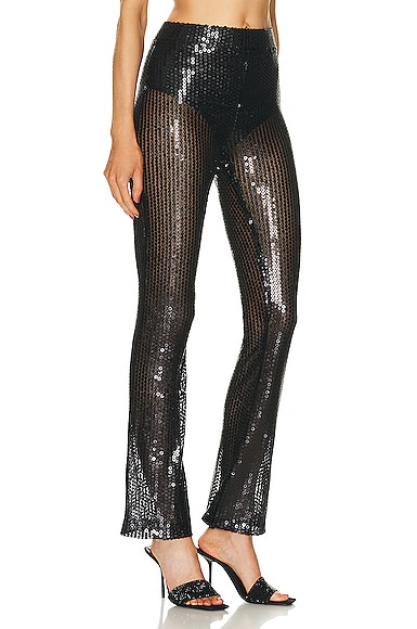 Shop Ila Holly See Through Trouser In Black