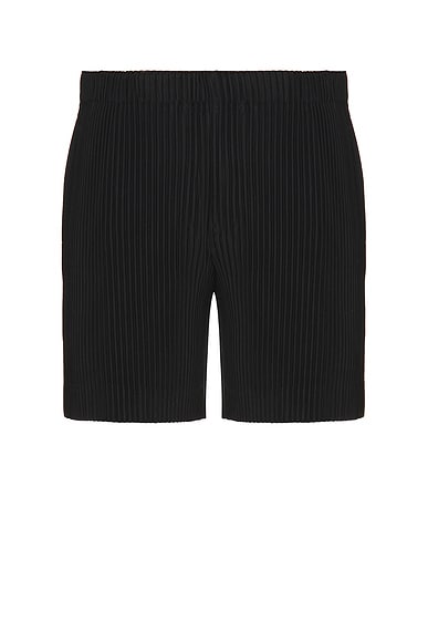 HOMME PLISSE ISSEY MIYAKE ショートパンツ Homme Plissé Issey Miyake Plissé straight-leg Shorts | Black
