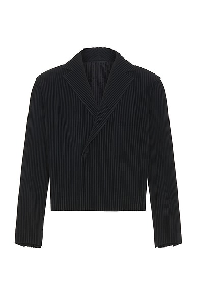 Tailored Pleats Blazer in Black