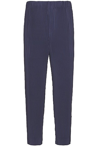 Homme Plisse Issey Miyake Pleated Pants in Blue Charcoal