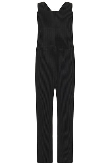 Homme Plisse Issey Miyake Pleats 1 Overalls in Black