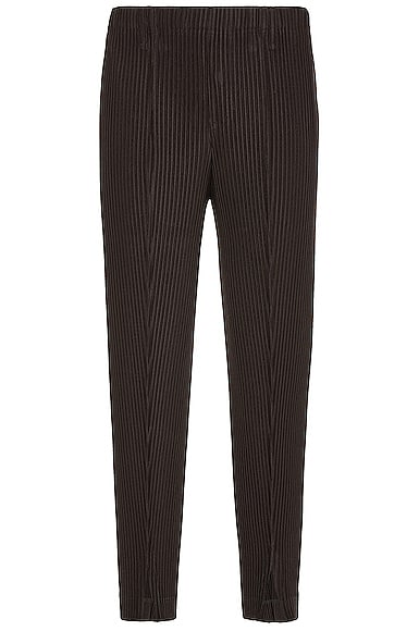 Homme Plisse Issey Miyake Solid Pleats Pants in Charcoal