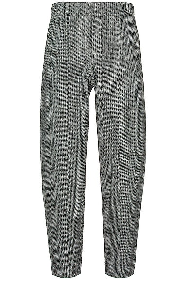 Issey Miyake Textured-finish Elasticated-waistband Trousers In 15 Black