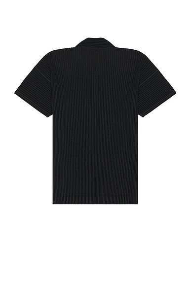 Issey Miyake Black Basics Polo Shirt In Black