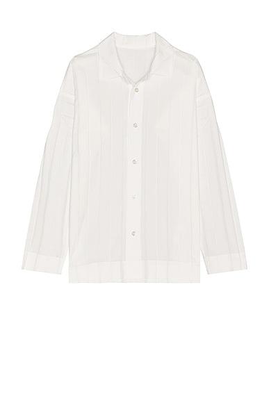 Homme Plisse Issey Miyake Edge Shirt in White