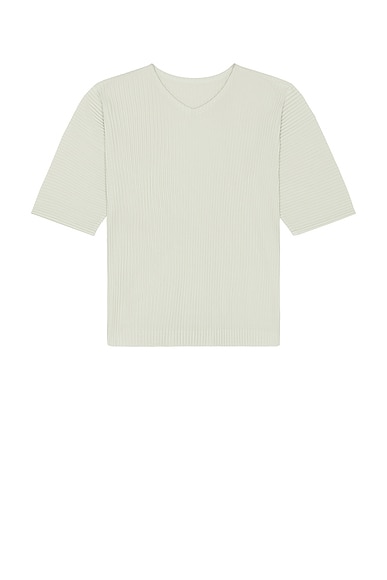 Homme Plisse Issey Miyake Mc Short Sleeve Tee in Frosty Gray