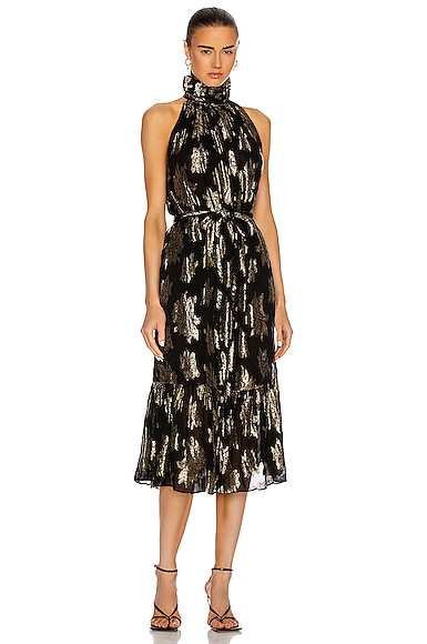 IRO Laza Dress in Black Gold FWRD