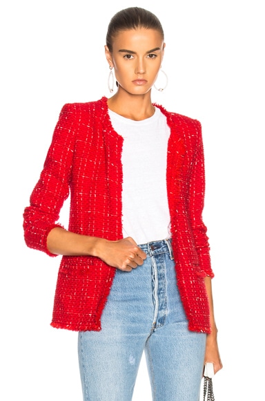 iro red tweed jacket