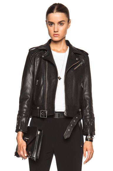 Zerignola Fringe Leather Jacket