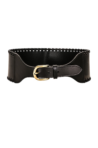 Isabel Marant Woma Braided Leather Belt in Black