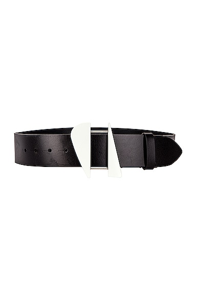 Click to view more detailed imagery on our partner's website Isabel Marant Lakena Belt In Black & Silver