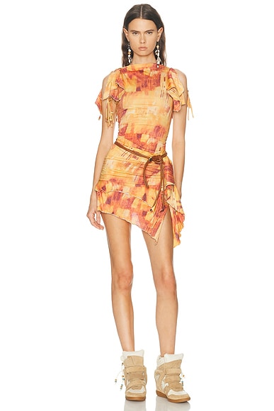 Isabel Marant Janick Dress in Orange