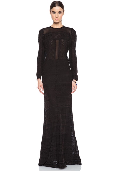 Isabel Marant Talma Embroidered Viscose Dress in Black | FWRD