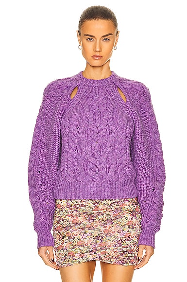 Isabel Marant Paloma Maille Heavy Sweater in Purple