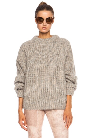 Isabel Marant Newt Mohair-Blend Sweater in Beige | FWRD