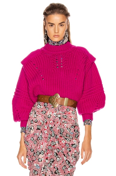 Isabel Marant Kevy Sweater In Fuchsia Modesens