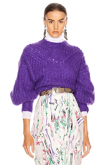 Isabel Marant Inko Sweater in Purple | FWRD