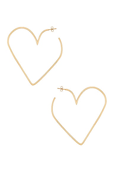 Shiny In Love Heart Earrings