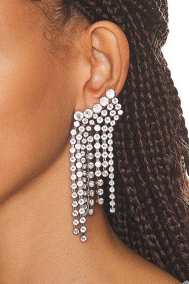 Isabel Marant A Wild Shore Earrings In Transparent & Silver
