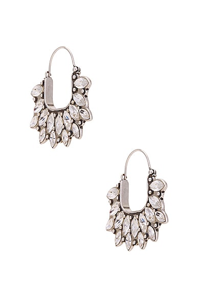 Isabel Marant Boucle D'oreill Earrings in Transparent & Silver