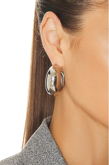 Isabel Marant Large Hoop Earrings In Silver