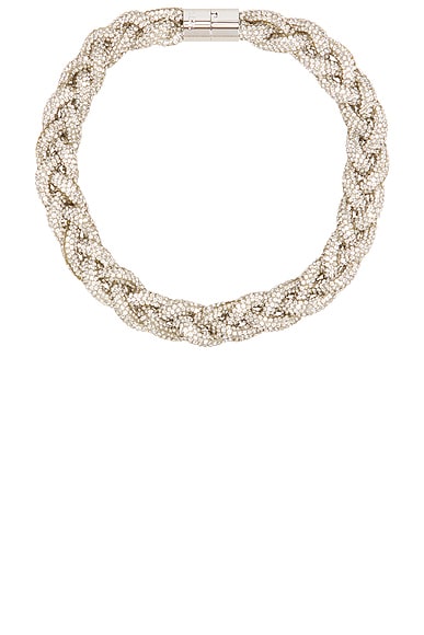 Isabel Marant Chain Necklace in Transparent & Silver