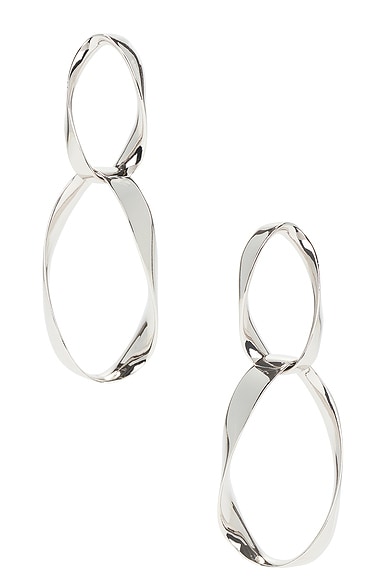 Isabel Marant Long Hoop Earrings in Silver