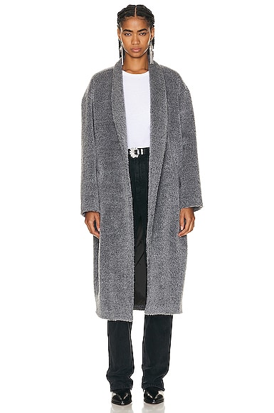Isabel Marant Caliste Furry Coat in Grey