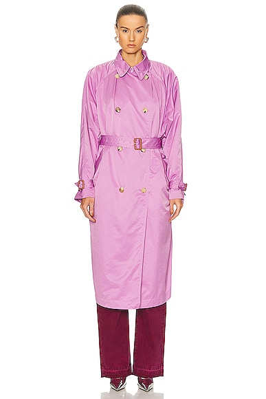 Shop Isabel Marant Edenna Trench Coat In Lilac