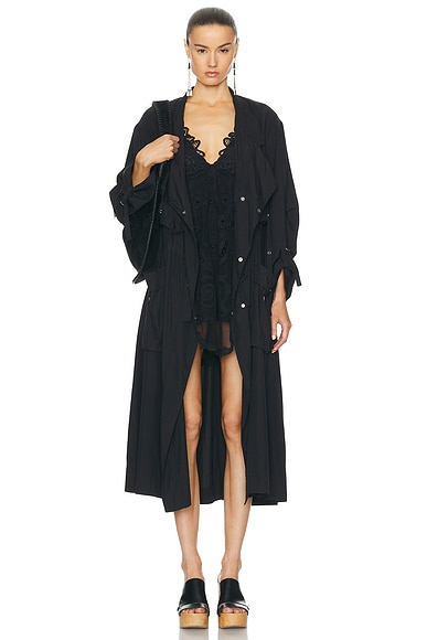 Isabel Marant Garance Coat in Faded Black