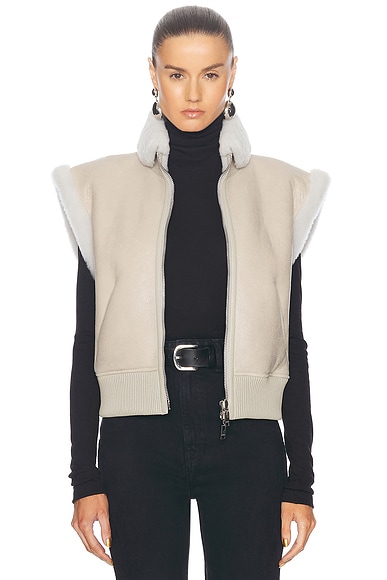 Isabel Marant Edwina Vest in Chalk