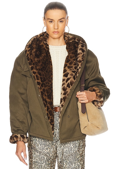 Rta leopard coat top
