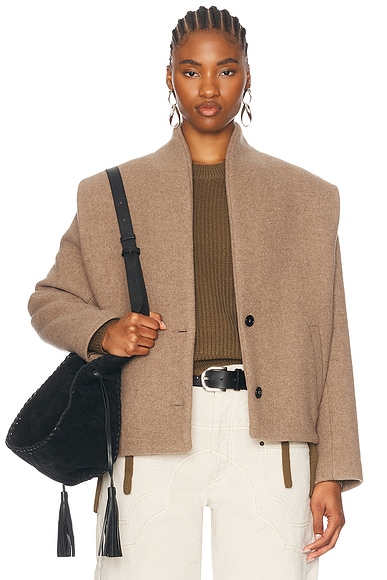Isabel Marant Drogo Jacket in Taupe
