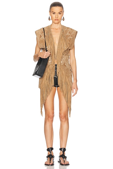 Isabel Marant Dalila Vest in Beige
