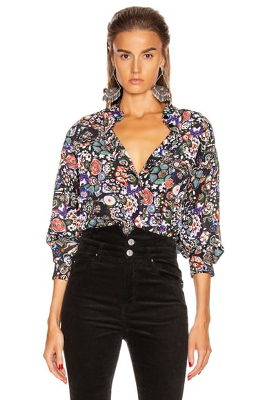 Isabel Marant Cade Top in Black | FWRD