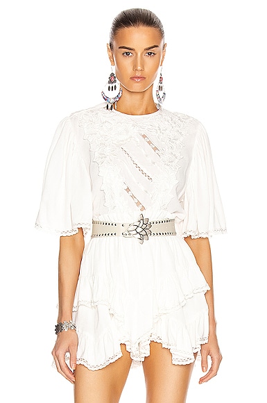 Isabel Marant Lapao Top in White | FWRD