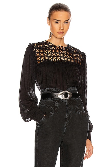 Click to view more detailed imagery on our partner's website Isabel Marant Dakeria Top In Black