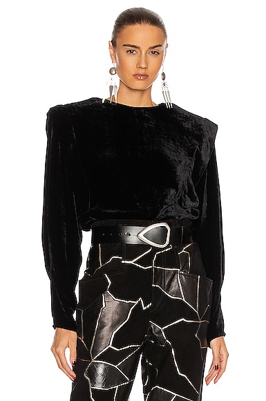 Isabel Marant Gabazola Top in Black | FWRD