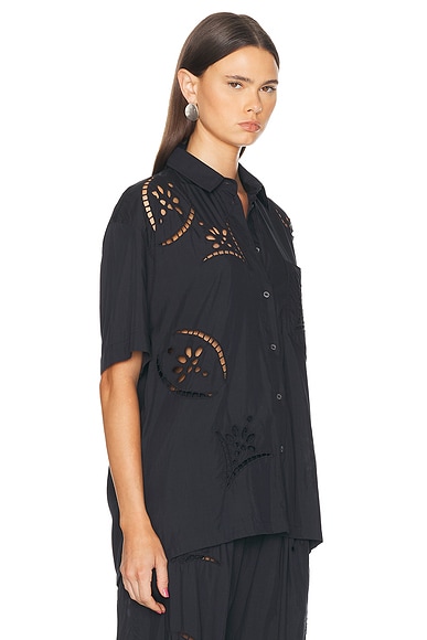 Shop Isabel Marant Bilya Shirt In Faded Black