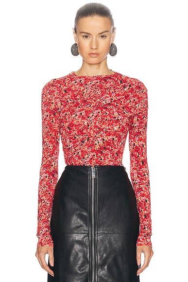 Isabel Marant Joyela Top in Purple | FWRD