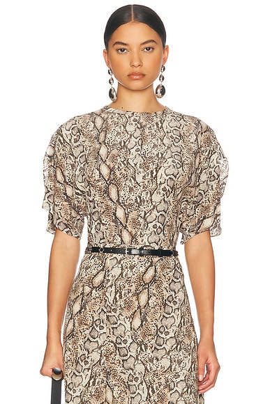 Isabel Marant Onyle Top in Fuchsia | FWRD