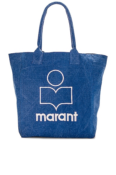 Isabel Marant Small Yenky Logo-embroidered Tote Bag In Blue