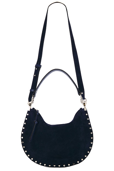 Isabel Marant Oskan Soft Zip Hobo Bag in Dark Midnight