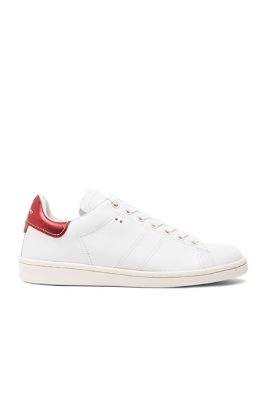 Isabel Marant Bart Leather Sneakers in White | FWRD