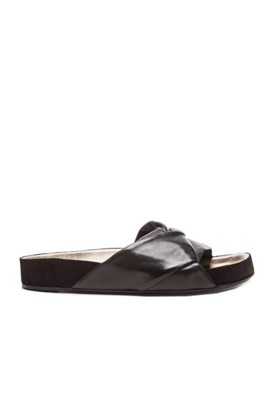 Isabel Marant Boop Leather Sandals in Black | FWRD