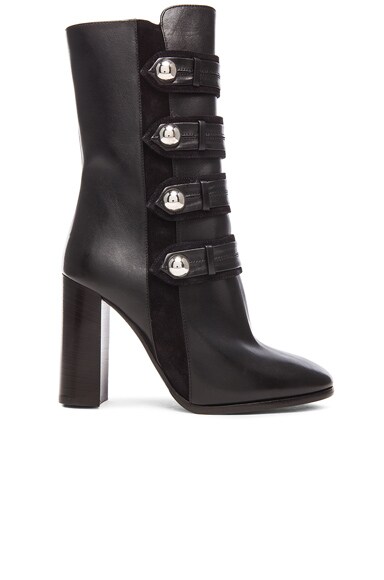 Isabel Marant Arnie Brandebourg Leather Boots in Black | FWRD