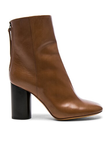 Isabel Marant Leather Garett Boots in Beige FWRD