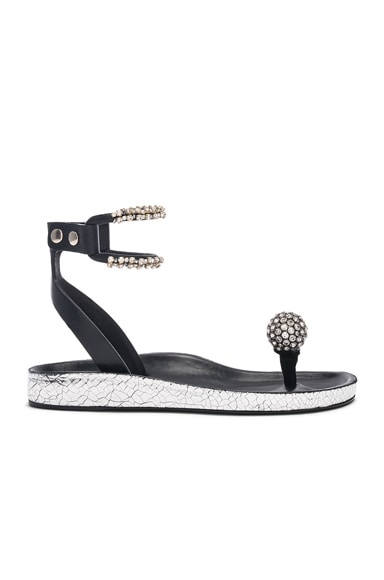 Metallic Leather Ecly Sandals
